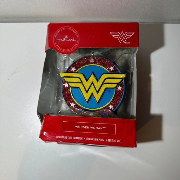 Bundle of 2  Hallmark Wonder Woman ornaments. NEW - Picture 5 of 9